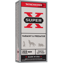 WINCHESTER 222 REM SUPER X VARMIT & PREDATOR 50 GRAIN